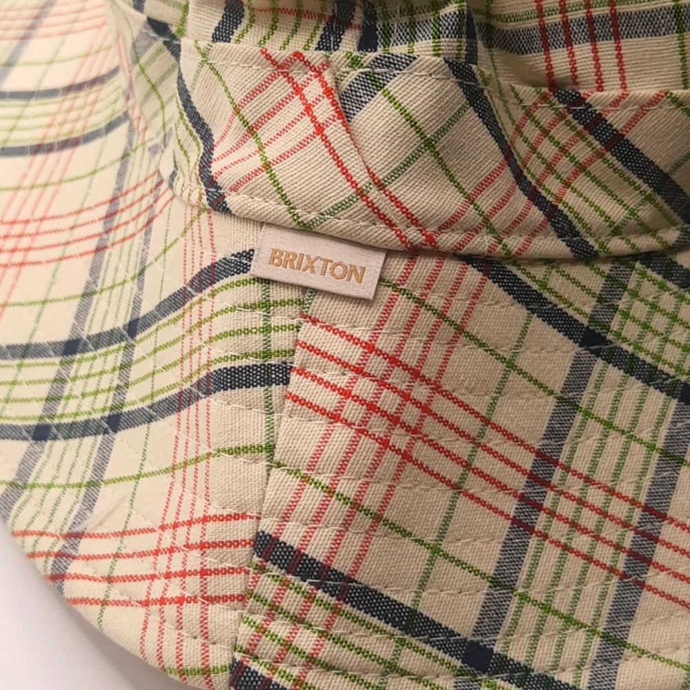 Women's Brixton Petra Packable Bucket Hat Preppy Plaid Multicolor, Fits M-L NEW - Picture 8 of 12